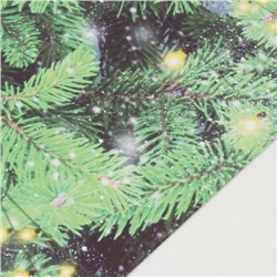 Фотофон двусторонний картон плотность 350 г «Ёлочные ветки и подарки» 50×50 см