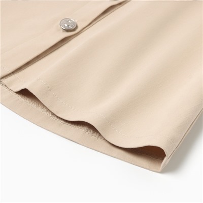 Сарафан для девочки MINAKU: Jeans collection, бежевый, рост 122 см