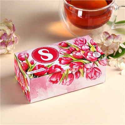 Чай подарочный чёрный «Поздравляю с 8 Марта», 40 г (20 пакетиков × 2 г).