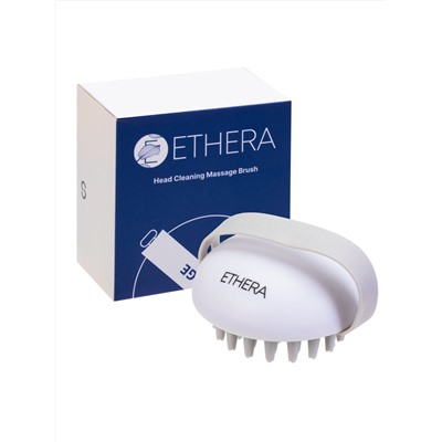 ETHERA Массажная силиконовая щётка для мытья головы, белый