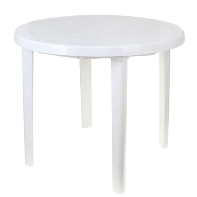 Стол круглый, 90×90×75 см, белый