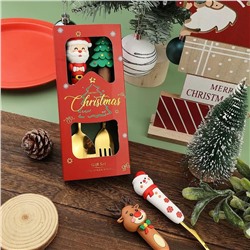 Набор рождественских столовых ложек и вилок  Комплект - 2 прибора