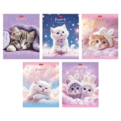 Тетрадь  48л клетка пластиковая обложка 300мкм "Нежные мечты" (092369) Хатбер