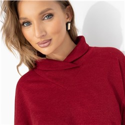 Джемпер с акцентным воротником, Свежий импульс (красный)