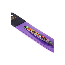 Mertz Пинцет скошенный А188, цветы и бабочки, черный, 9,5 см KRISTALLER, 1124414