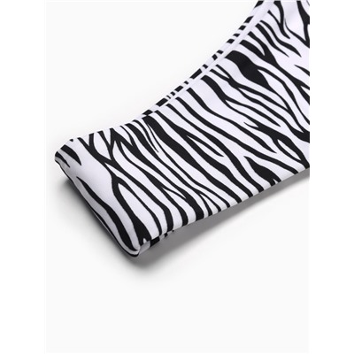 Купальник раздельный женский MINAKU, принт зебра, размер 42