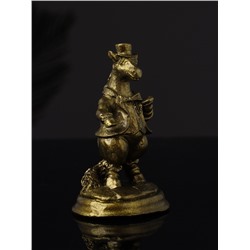 Фигурка гипс «Конь на пьедестале», 9.5 см, латунь