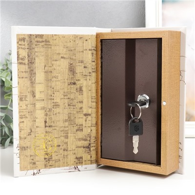 Шкатулка книга - сейф «Париж. Ретро», дерево, искусственная кожа, 21×13×5 см