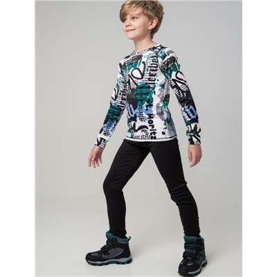 Термокомплект трикот. для мальчиков: фуфайка (футболка) с длин. рук, брюки