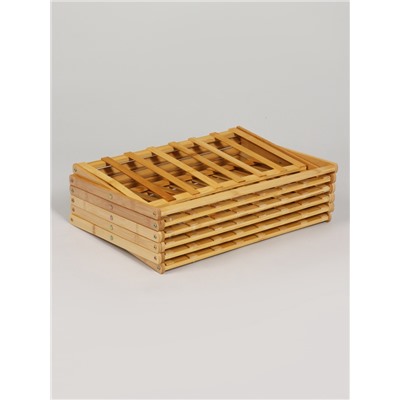Подставка для цветов Greengo, 6 полок, 50×25×110 см, напольная, бамбук