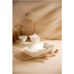 Форма для запекания SL Home «Санторини», 2.5 л, 36×20.5×6.5 см, жаропрочная керамика, белая