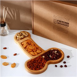 Блюдо для подачи Adelica (XXL), в подарочной коробке, дерево береза, 38×24.5×1.7 см