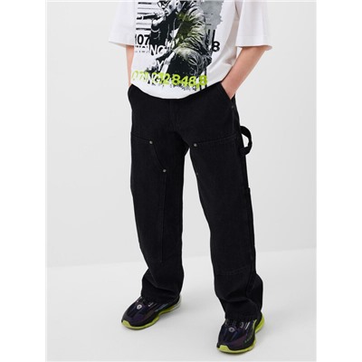 Брюки текстильные джинсовые для мальчиков