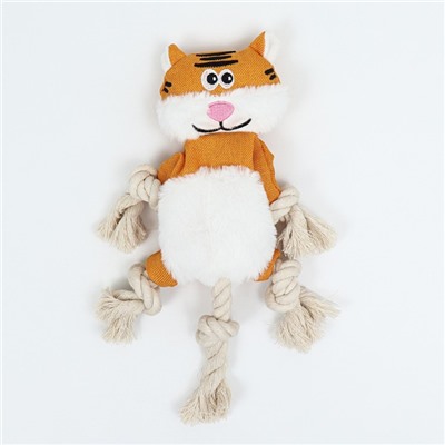 Игрушка текстильная «Котэ», 26×28 см, с канатом, с пищалкой, шуршащая