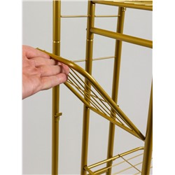 Подставка для цветов Greengo, 7 полок, 43×22×126 см, напольная, металл, цвет золотой