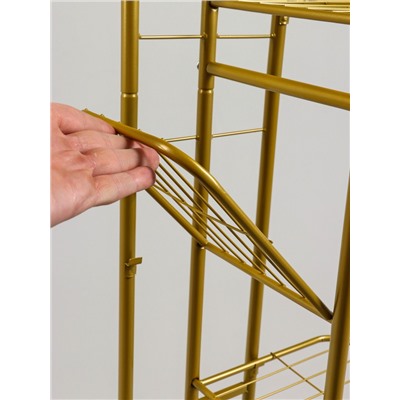 Подставка для цветов Greengo, 7 полок, 43×22×126 см, напольная, металл, цвет золотой