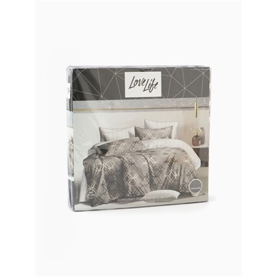 Постельное бельё 1.5-спальное LoveLife «Геометрия», микрофибра