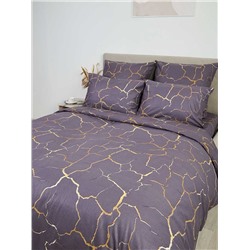 Пододеяльник бязь на молнии - Кракле, цвет серый