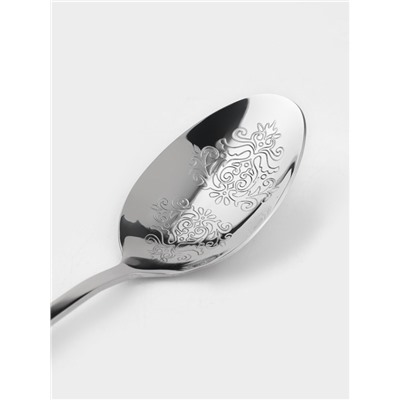 Набор столовых ложек Доляна «Эмили», длина 20.5 см, 6 шт., нержавеющая сталь, серебристый