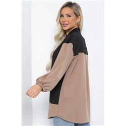 Рубашка Универ (бежево-черная) Б12494-24