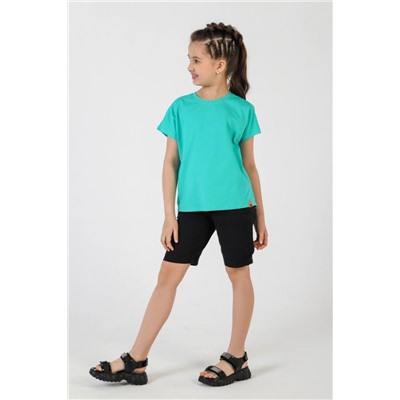 Фуфайка (футболка) для девочки ГРЕТТА-1 (Ментоловый)