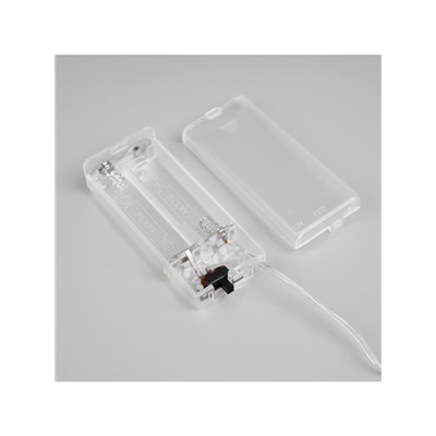 Гирлянда «Нить» 2 м роса с насадками «Прищепки-звёздочки», IP20, серебристая нить, 20 LED, батарейки ААх2 (не в комплекте), свечение тёплое белое