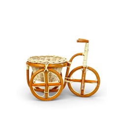 Декоративное кашпо «Велосипед», 31×17×25 см, деревянное, плетёное