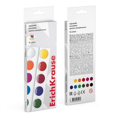 Краски акварельные  12цв 53447 ErichKrause