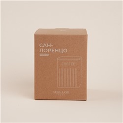 Банка для кофе «Сан-Лоренцо», 10×13 см, с бамбуковой крышкой, розовая