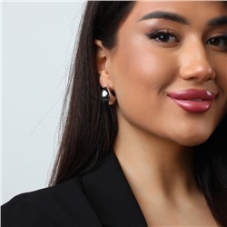 Серьги круглые бублики, цвет серебристый, 05025, арт.001.509