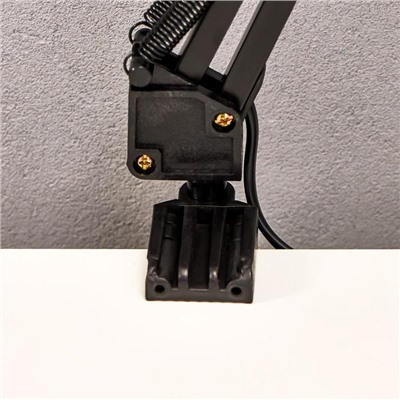 Лампа настольная Е27, на зажиме (220 В) черная, h=55 (811) RISALUX