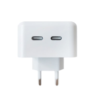 Адаптер Сетевой - MHJE3ZM/A PD 2*Type-C 3,8A/35W (C) (white)