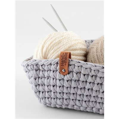 Бирка с кнопкой Hand made TEIRA, 8×1.5 см, 10 шт., коричневая