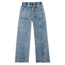 Брюки текстильные джинсовые для девочек