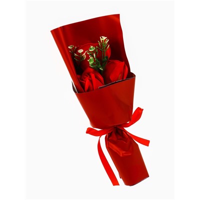 Букет мыльных роз, красные