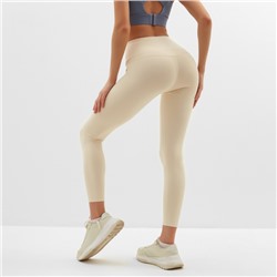 Легинсы спортивные женские MINAKU: SPORTLY, белые, размер 44