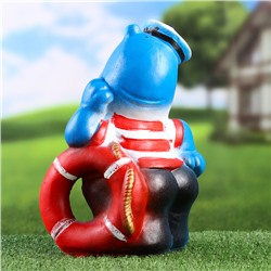 Садовая фигура из гипса «Бегемот - моряк», 17×17×29 см