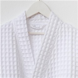 Халат вафельный детский Крошка Я Boho размер 30 (98-104 см), белый, 100% хлопок 290 г/м²