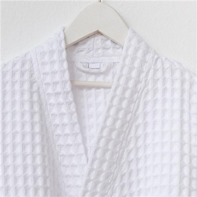 Халат вафельный детский Крошка Я Boho размер 30 (98-104 см), белый, 100% хлопок 290 г/м²