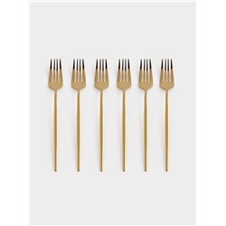 Набор вилок столовых Magistro «Блинк», длина 21.5 см, 6 шт., нержавеющая сталь, золотистый