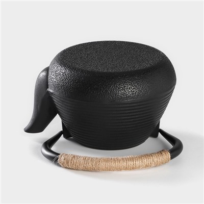 Чайник Доляна «Атьяф», 1 л, с ситом, чугун, чёрный