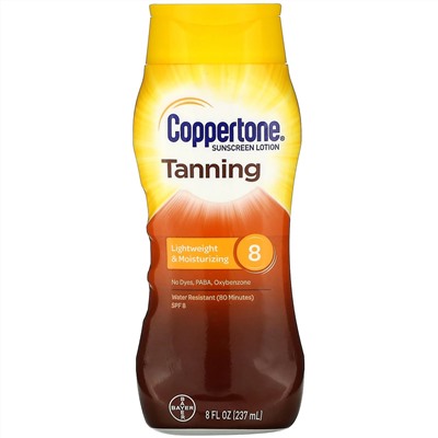 Coppertone, средство для загара, легкая текстура и увлажнение, 237 мл (8,8 жидк. унции)