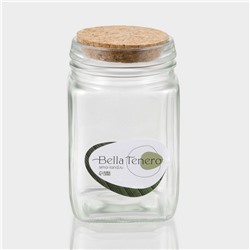 Банка для сыпучих продуктов BellaTenero «Эко», 270 мл, 6×10.5 см, с пробковой крышкой, стекло