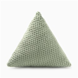 Подушка декоративная «Этель. Треугольник», d=40 см, зелёная