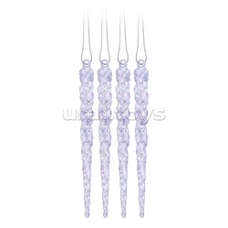 Набор новогодних украшений "Перламутровые сосульки" (4шт х 12,5см)