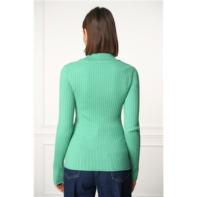 Женский джемпер лапша с воротником поло Happyfox