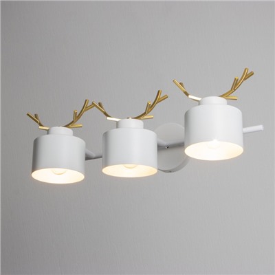 Бра «Сохата», 3хЕ27, 40 Вт, 60×15×22 см, белый с золотом