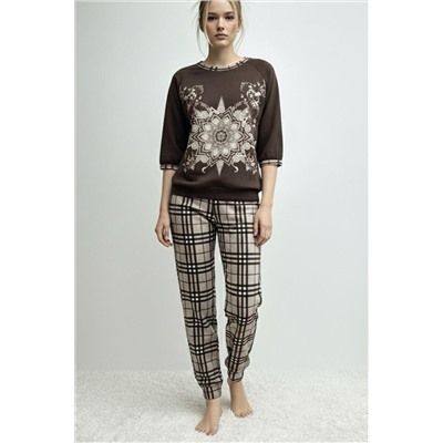 Женский домашний костюм с брюками и кофтой 22 В