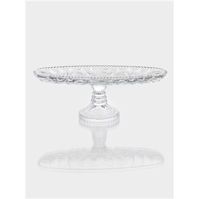 Блюдо на ножке, 31×10.5×11.5 см, стекло, прозрачное
