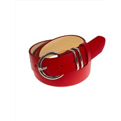Ремень женский  из искусственной кожи, цвет красный
